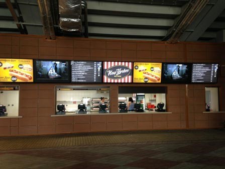 digital menu boards indoors