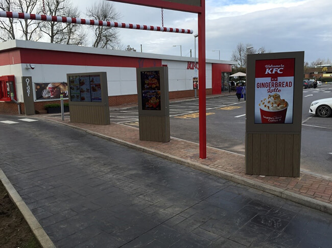 Digital signage at the drive thru