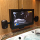 A Home Hot Tub Equipped With a 32 inch Outdoor TV Cabinet