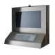 Right facing ATEX computer system enclosure featuring an integrated touchpad keyboard