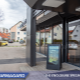 View the battery-powered digital signage in-situ outside a restaurant