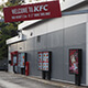 Multiple single 55" exterior digital menu boards for KFC drive-thru lane