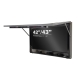Open left side view of the 42" stainless-steel food processing TV enclosure with Hisense 43E6NT