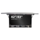 Open front view of 42" stainless food processing TV enclosure with Hisense 43E6NT installed