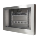 Closed right side view of stainless-steel food processing TV enclosure