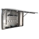 Open left side view of stainless-steel food processing TV enclosure