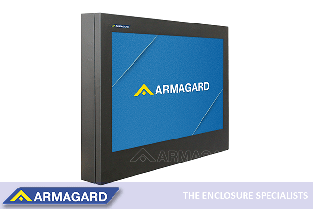 An Armagard landscape gas station TV enclosure