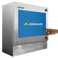 The washdown HMI workstation from Armagard