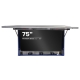 Open, front view of the 75" IP69K hygienic TV display with Hisense 75E6NT installed
