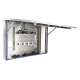 Open, left view of the IP69K hygienic TV display enclosure