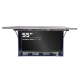 Open front view of the IP69K production display board enclosure with Hisense 55E6NT sreen