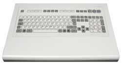 Powder coated keyboard with integrated button mouse [PKBE-BM product image]