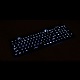 Illuminated keyboard keys light up in dark