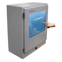 Powder coated industrial touch screen enclosure | PENC-750 [product image]