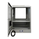 Rear view of the dust resistant computer enclosure with access door open