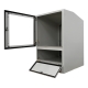 Right facing open view of the steel computer enclosure