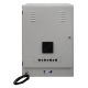 Industrial computer enclosure with rear air cooling fan system