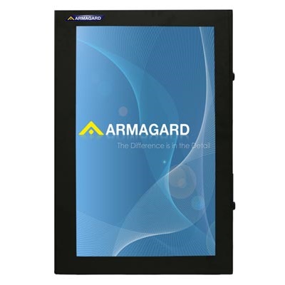 Portrait flat panel enclosure front view with screen | PDS-42 [product image]