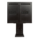 Back view of the dual QSR multi screen drive thru totem with screens
