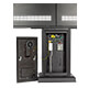Open base compartment unveiling all electrical components enclosed for the Samsung QSR multi screen drive thru totem