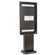 Right facing Armagard single QSR multi screen drive thru totem for Samsung OH display range