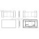 Samsung OH46F and OH55F Mount, Schematic view of the brackets