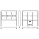 Samsung OH46F Totem, schematic front view of unit