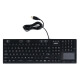 Front view of the sanitary washdown keyboard