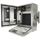 SENC-300 Waterproof Computer Enclosure - view from side with open door