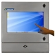 Front facing waterproof touch screen PC enclosure, closed view