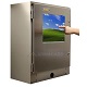 Waterproof Touch Screen Computer Enclosure - view from side while in use