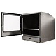 Stainless Steel PC Enclosure side view door open| SENC-800 [product image]