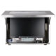 Open, waterproof monitor enclosure with 24" iiyama display installed