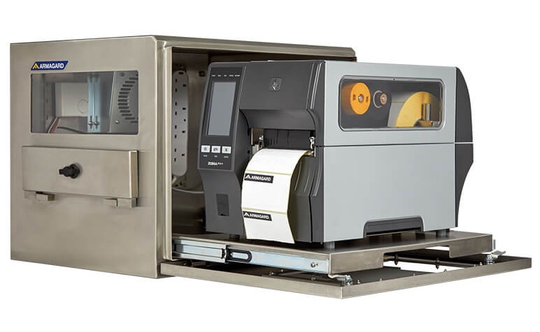 ZT411 enclosure for housing Zebra industrial label printers