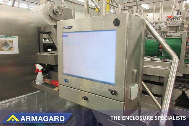 Waterproof PC HMI Enclosure in a food processing plant