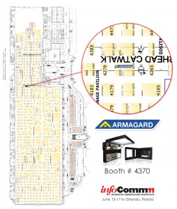 floorplan of infocomm11 indicating where the armagard booth #4370 will bee