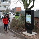 Digital Signage in Education - a totem enclosure on a UK university campus