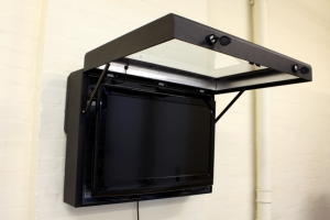 digital signage enclosure hanging