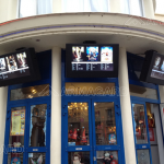 outdoor digital signage at a cinema