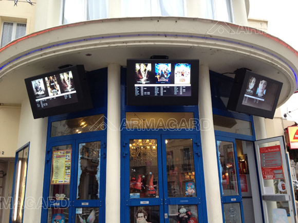 outdoor digital signage at a cinema