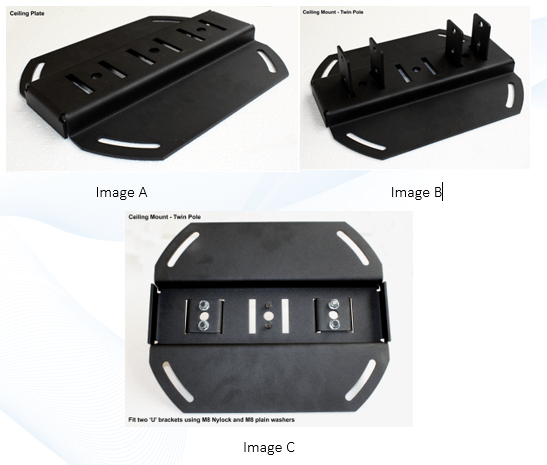 assembling an digital signage ceiling plate