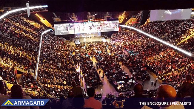 Digital signage in a arena