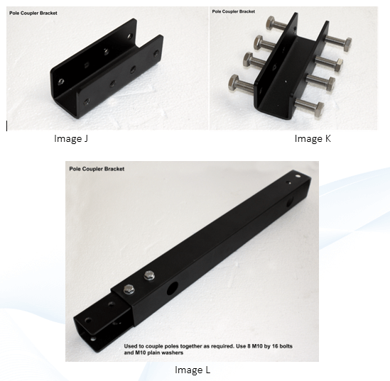 assembling an digital signage pole coupler bracket