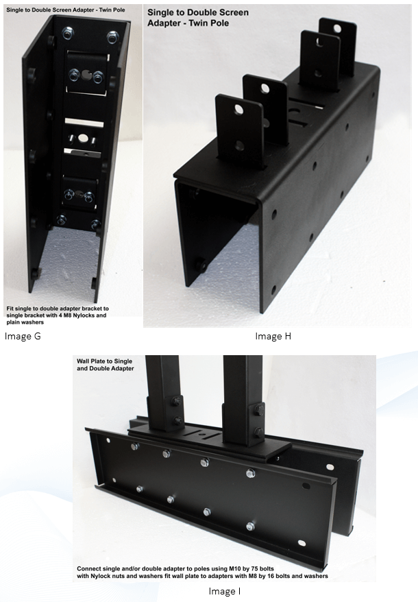 digital signage single and dual mount brackets