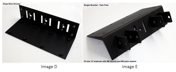 assembling an digital signage single mount bracket