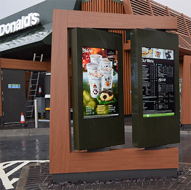 Outdoor digital menu boards